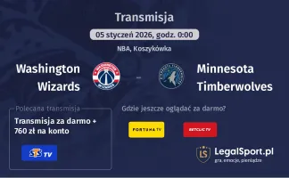 Washington Wizards - Minnesota Timberwolves gdzie oglądać? (05.01)