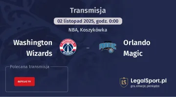 Washington Wizards - Orlando Magic gdzie oglądać? (02.11)