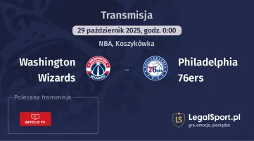 Washington Wizards - Philadelphia 76ers gdzie oglądać?