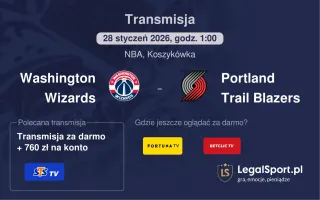 Washington Wizards - Portland Trail Blazers gdzie oglądać? (28.01)