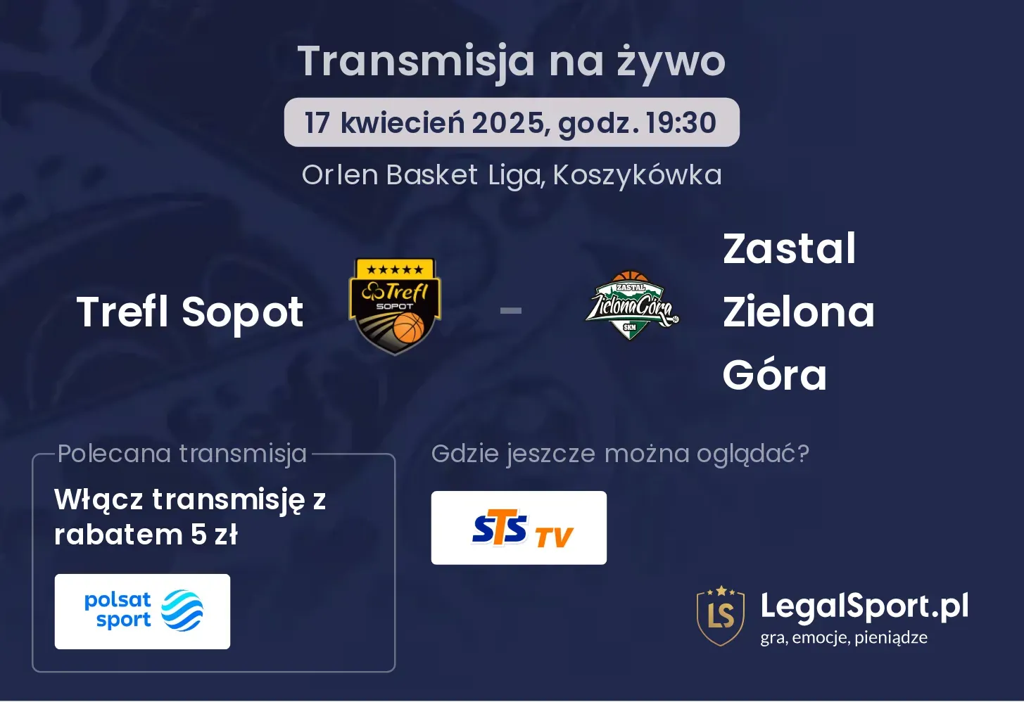 Trefl Sopot - Zastal Zielona Góra gdzie oglądać?