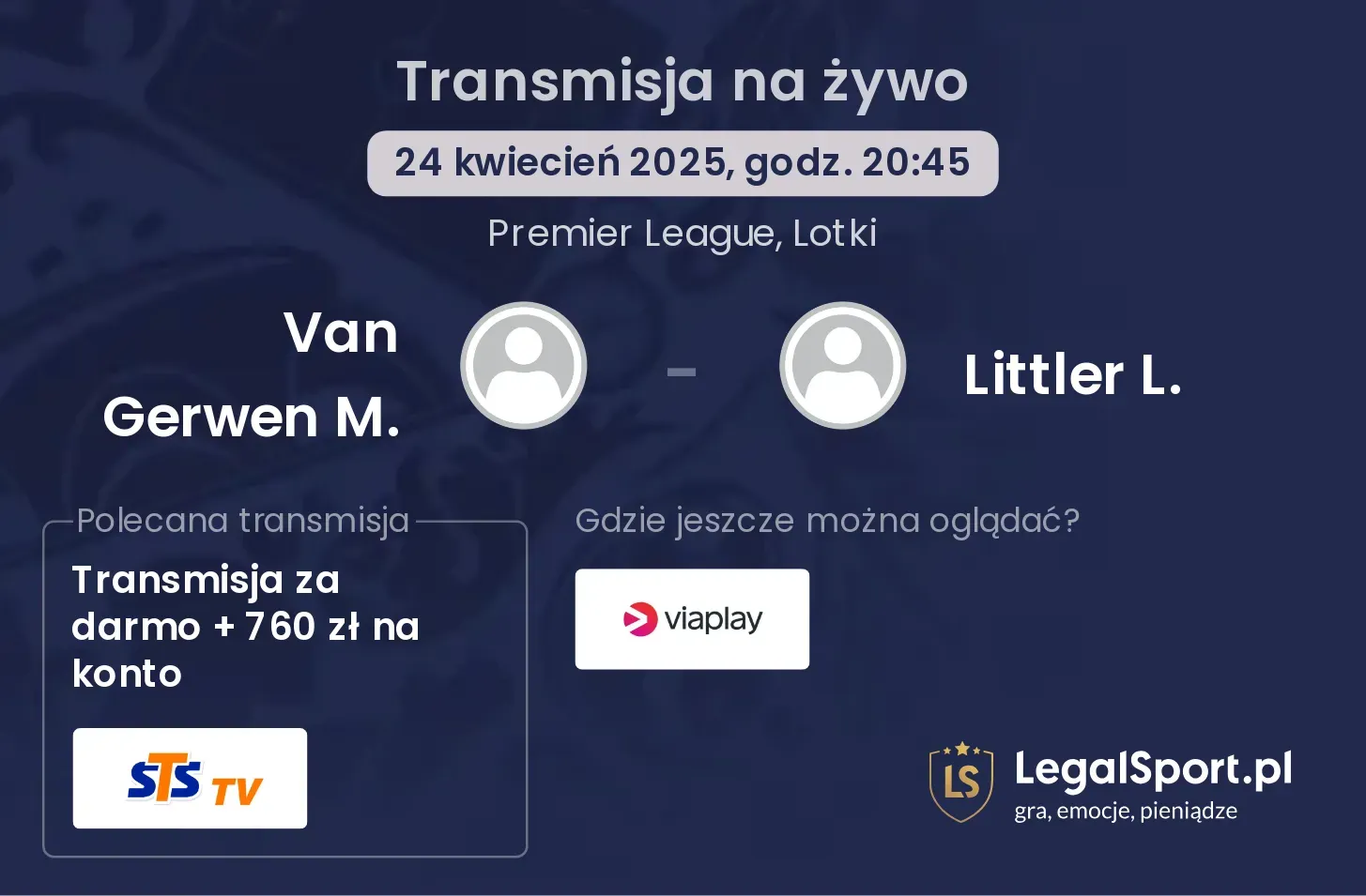 Van Gerwen M. - Littler L. gdzie oglądać?
