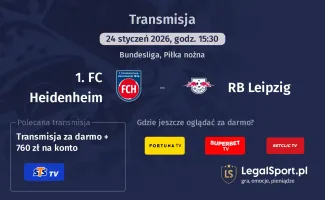 1. FC Heidenheim - RB Leipzig gdzie oglądać? (24.01)