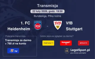 1. FC Heidenheim - VfB Stuttgart gdzie oglądać? (22.02)