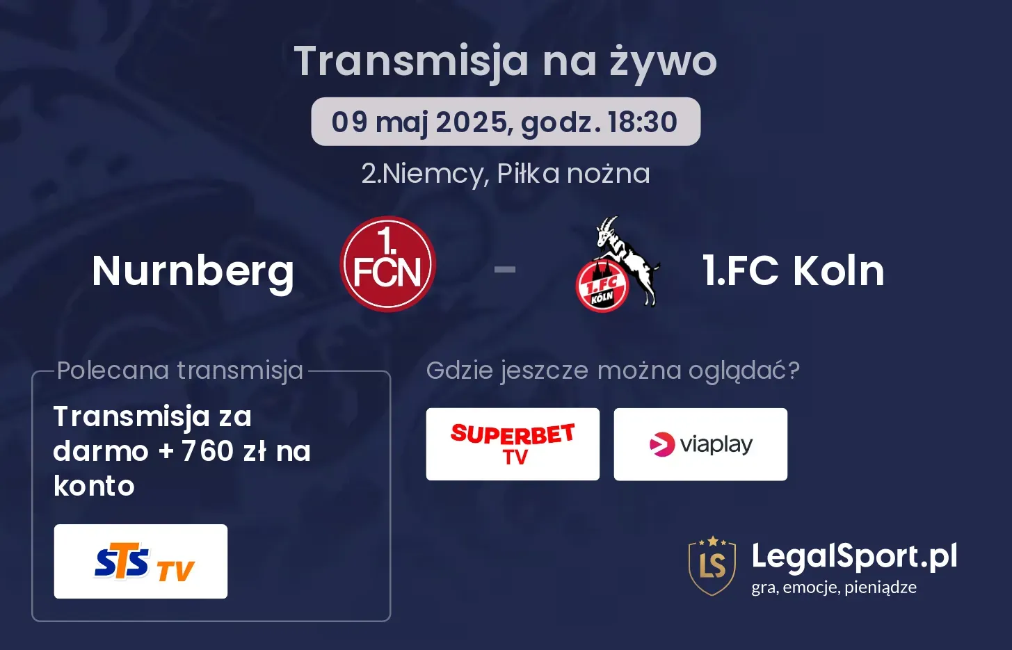 Nurnberg - 1.FC Koln gdzie oglądać?