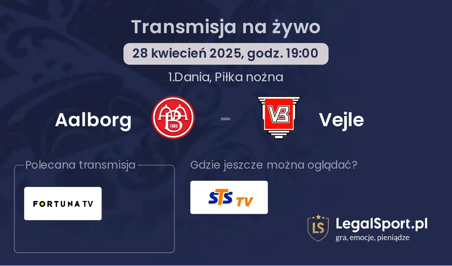 Aalborg - Vejle gdzie oglądać?