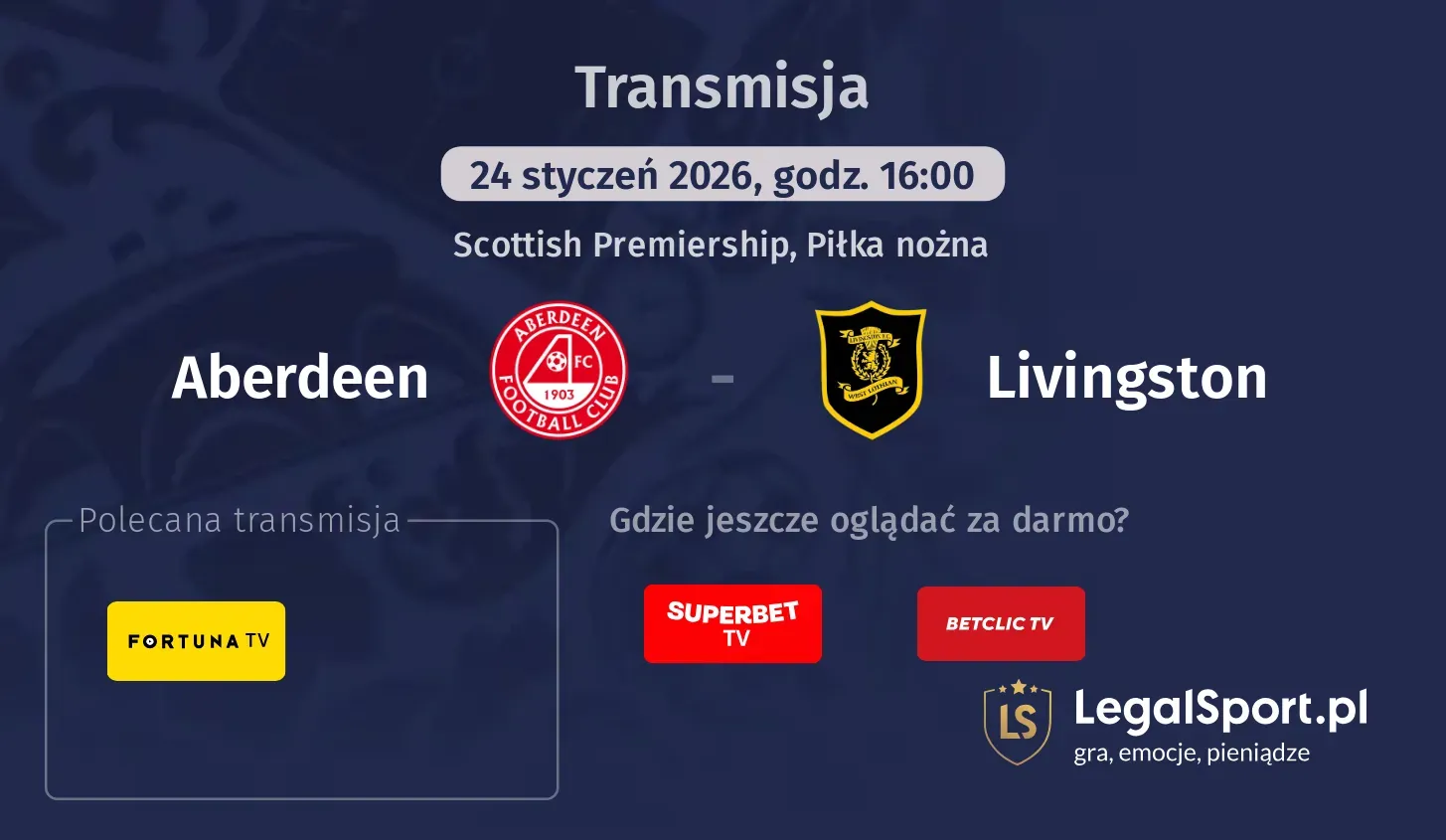 Aberdeen - Livingston Transmisje