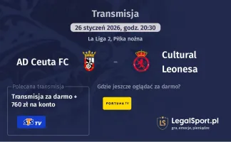 AD Ceuta FC - Cultural Leonesa gdzie oglądać? (26.01)