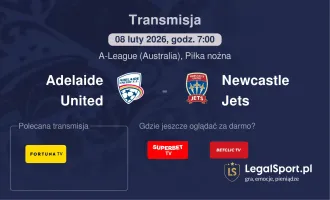 Adelaide United - Newcastle Jets gdzie oglądać? (08.02)