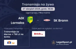 AEK Larnaka - SK Brann gdzie oglądać?