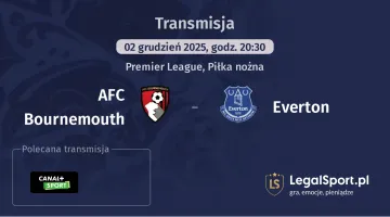 AFC Bournemouth - Everton gdzie oglądać? (02.12)