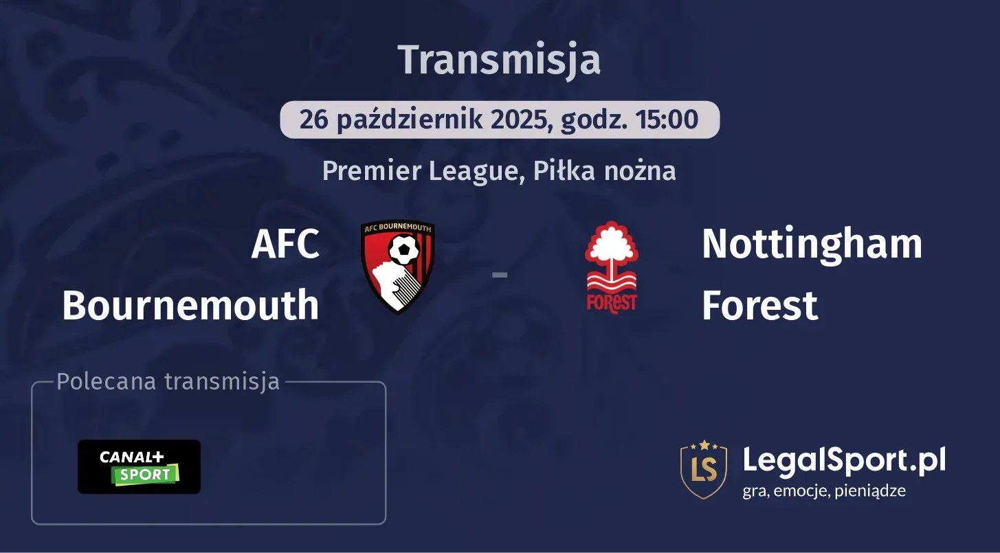 AFC Bournemouth - Nottingham Forest gdzie oglądać?