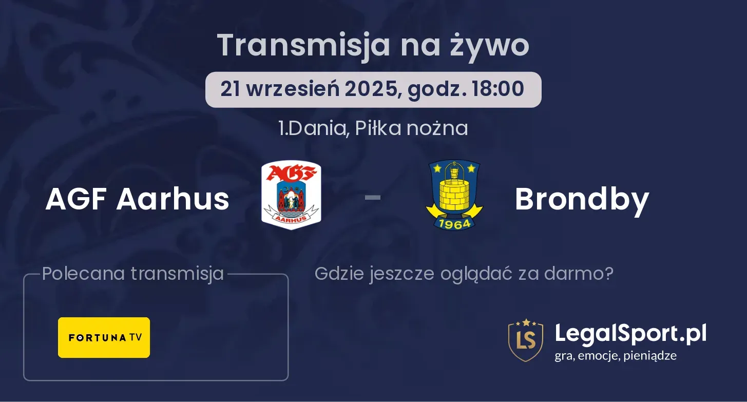 AGF Aarhus - Brondby gdzie oglądać?