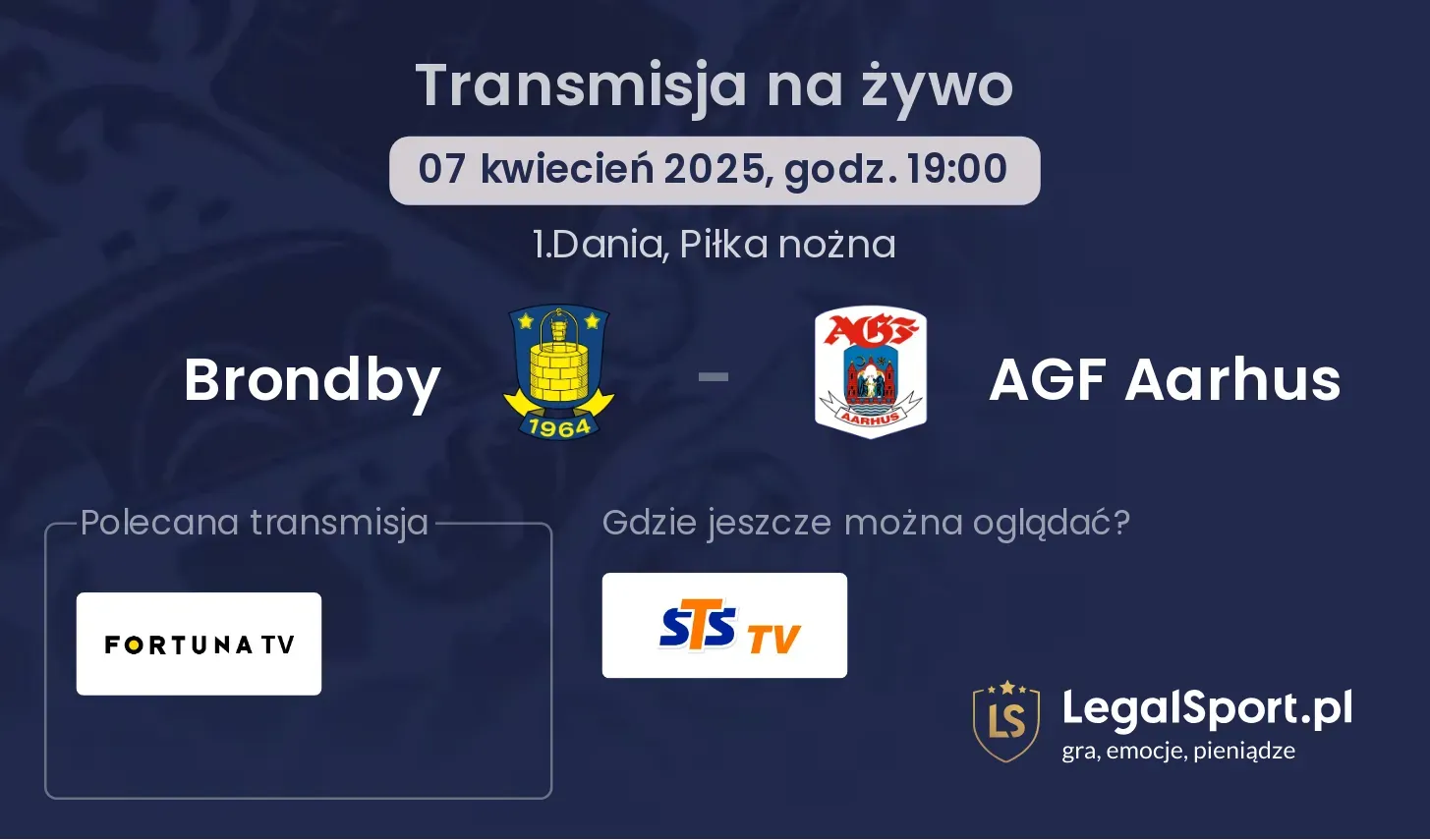 Brondby - AGF Aarhus gdzie oglądać?
