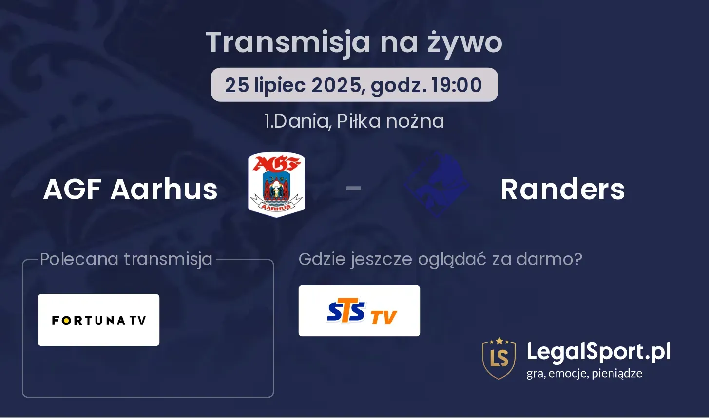 AGF Aarhus - Randers gdzie oglądać?