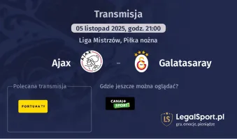 Ajax - Galatasaray gdzie oglądać? (05.11)