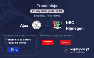 Ajax - NEC Nijmegen gdzie oglądać? (21.02)