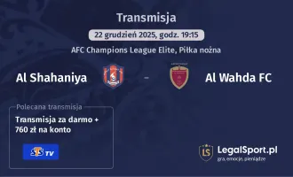 Al Shahaniya - Al Wahda FC gdzie oglądać? (22.12)