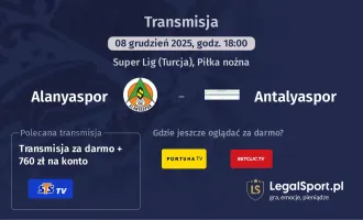 Alanyaspor - Antalyaspor gdzie oglądać? (08.12)