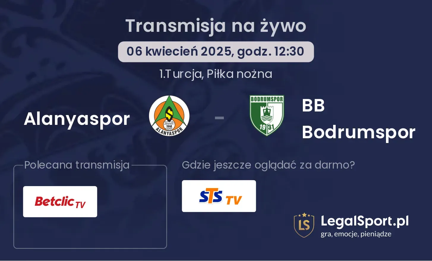 Alanyaspor - BB Bodrumspor gdzie oglądać transmisję?