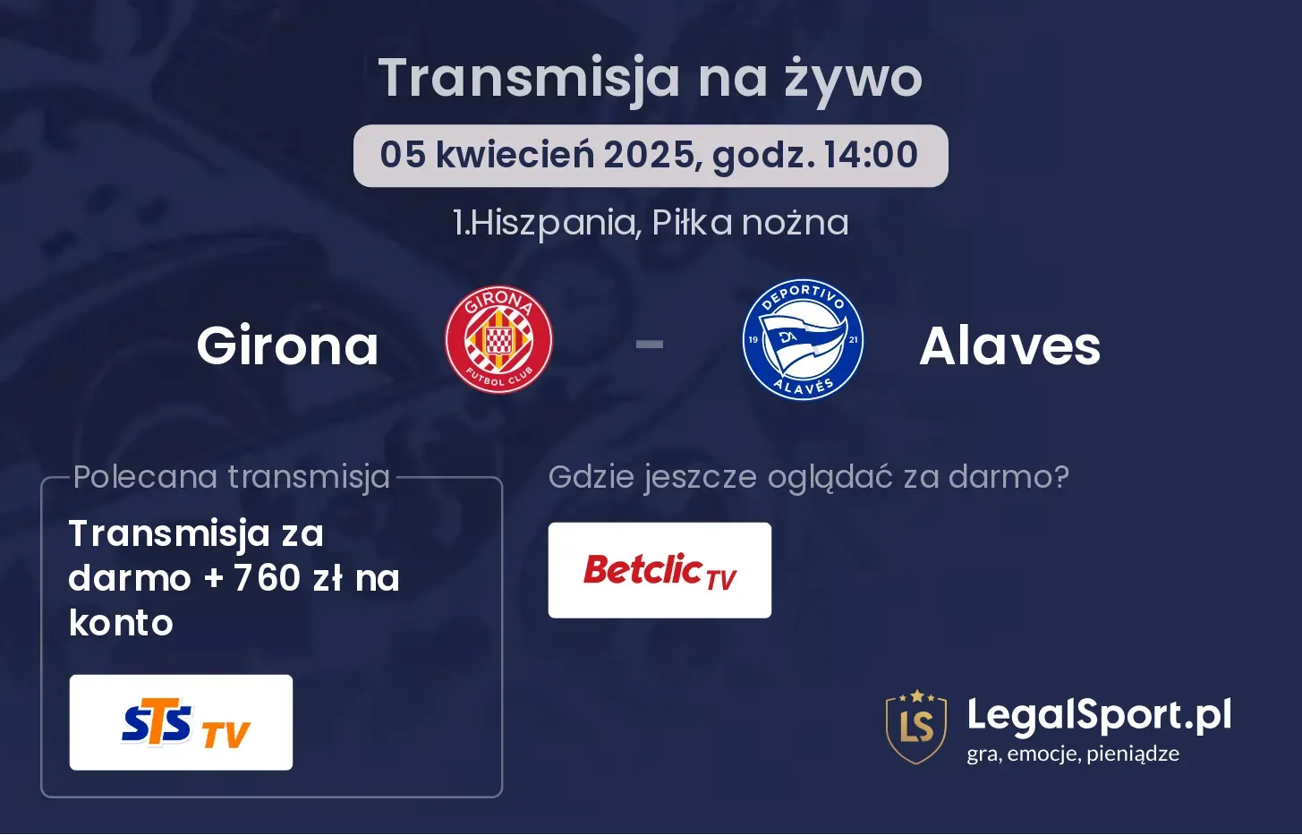 Girona - Alaves gdzie oglądać transmisję?