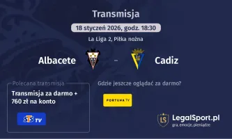 Albacete - Cadiz gdzie oglądać? (18.01)