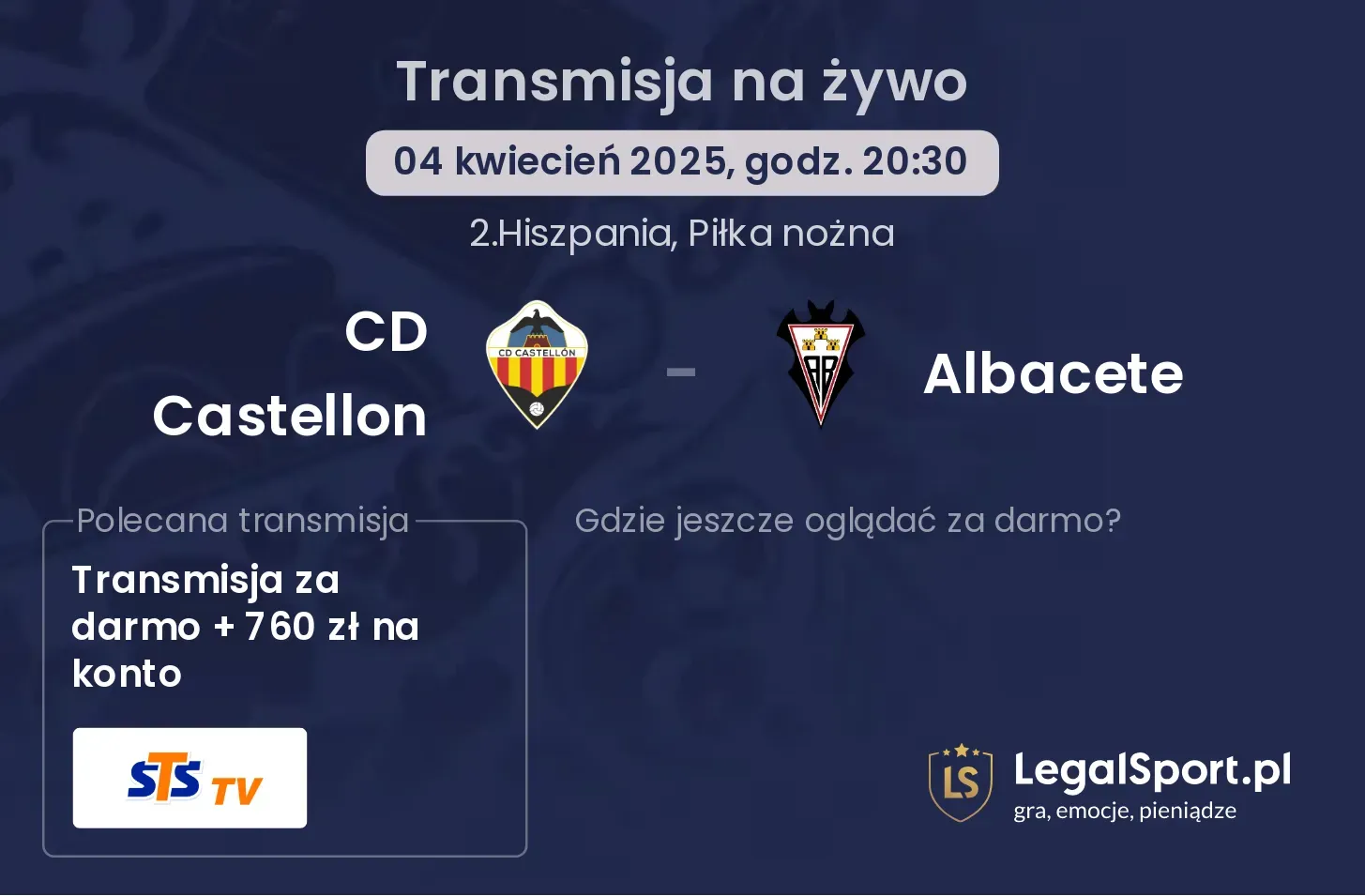 CD Castellon - Albacete gdzie oglądać?
