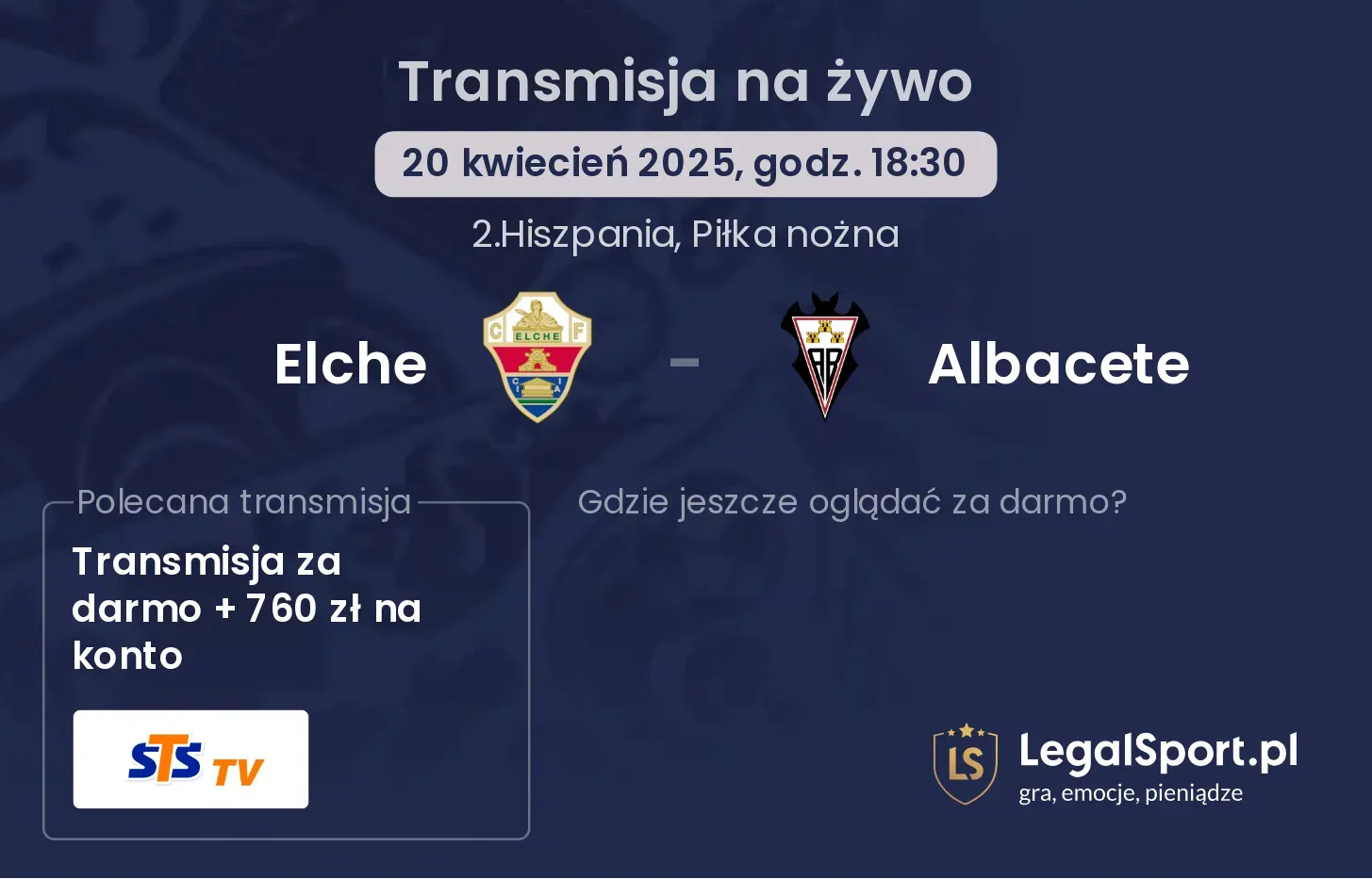 Elche - Albacete gdzie oglądać?