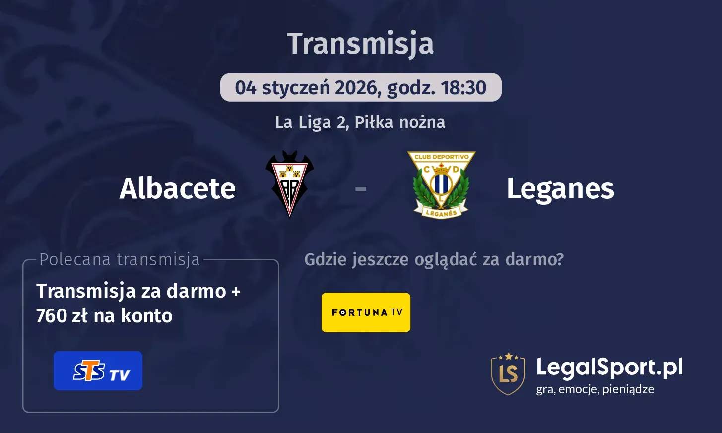 Albacete - Leganes Transmisje