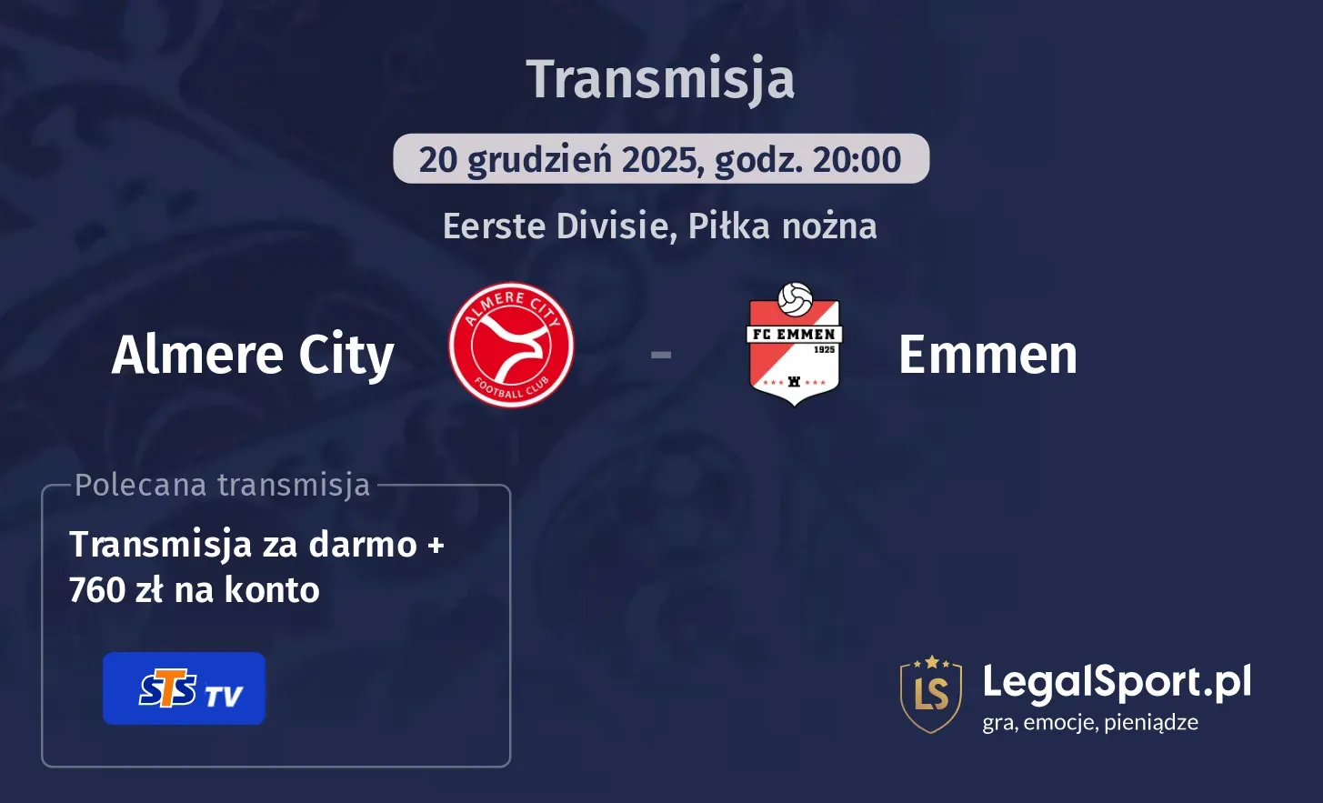 Almere City - Emmen Transmisje