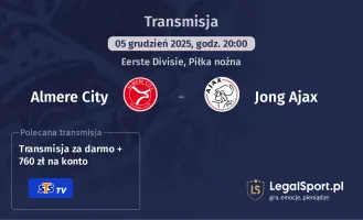 Almere City - Jong Ajax gdzie oglądać? (05.12)