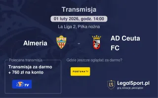 Almeria - AD Ceuta FC gdzie oglądać? (01.02)