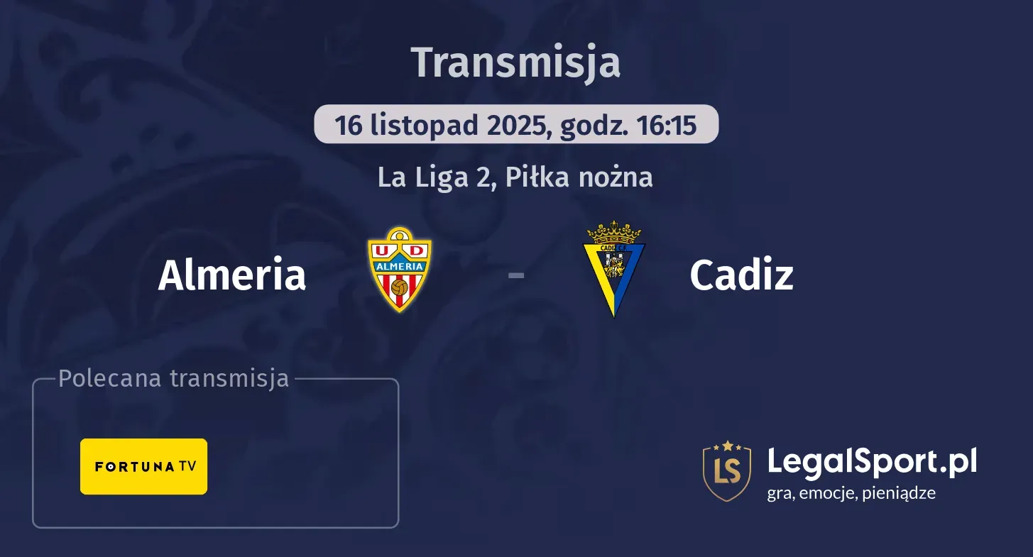 Almeria - Cadiz Transmisje