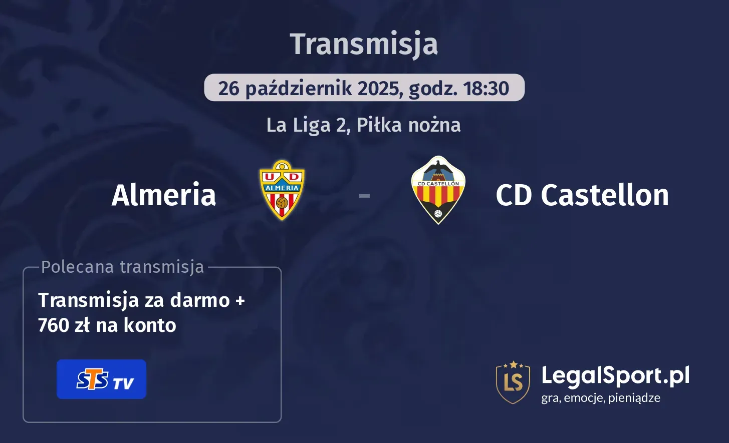 Almeria - CD Castellon Transmisje
