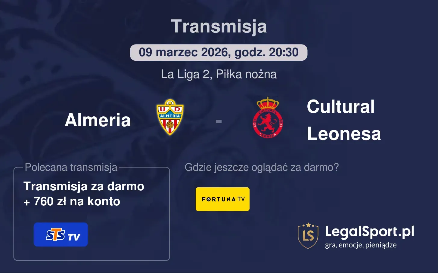Almeria - Cultural Leonesa Transmisje