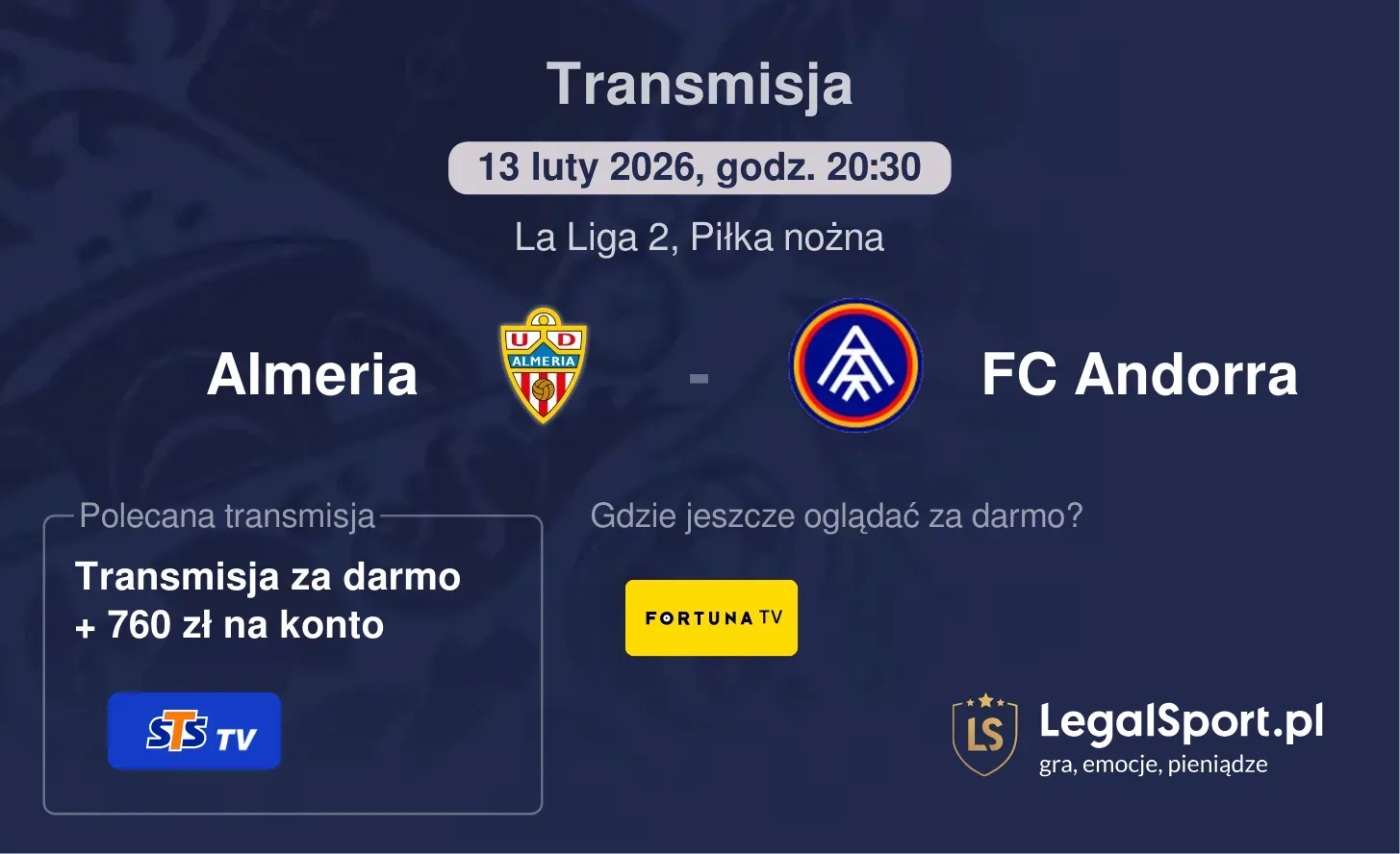 Almeria - FC Andorra Transmisje