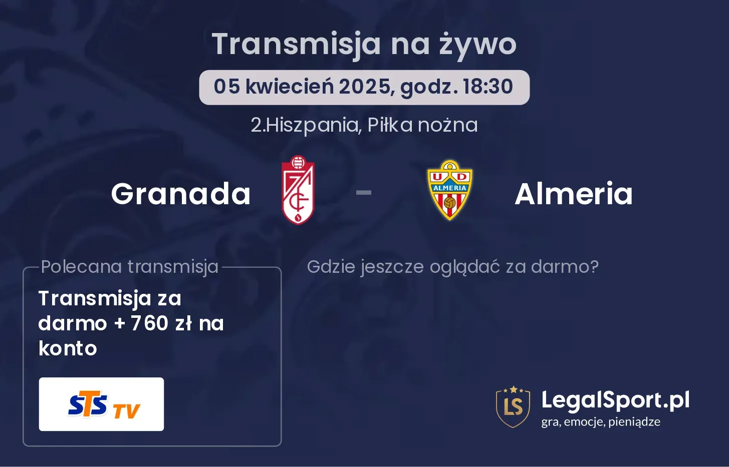 Granada - Almeria gdzie oglądać transmisję?