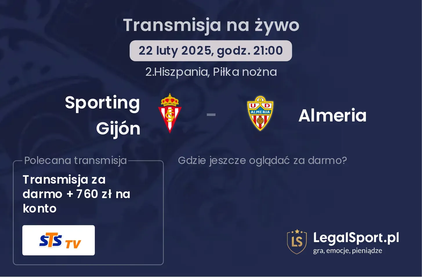 Sporting Gijón - Almeria gdzie oglądać?
