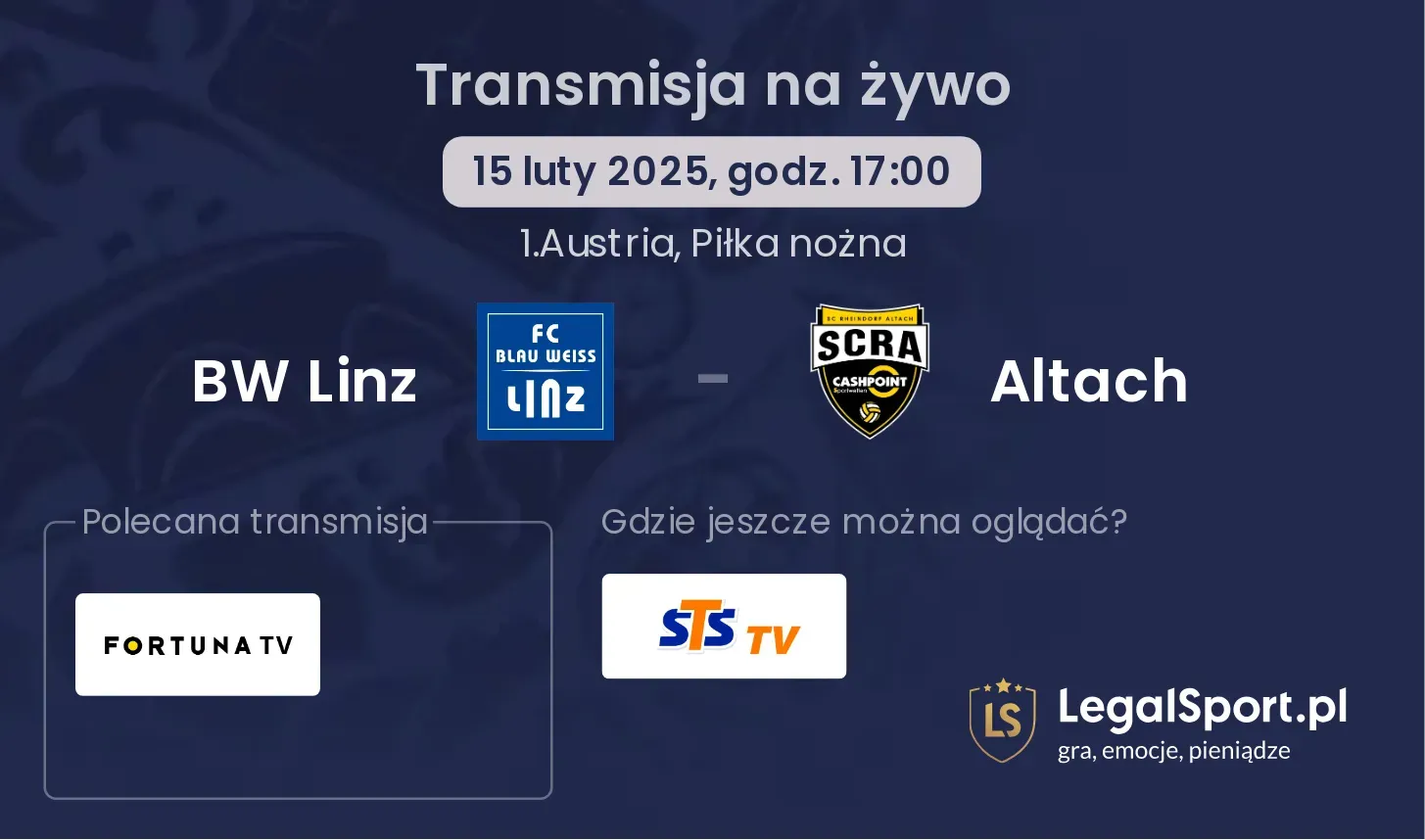 BW Linz - Altach gdzie oglądać?