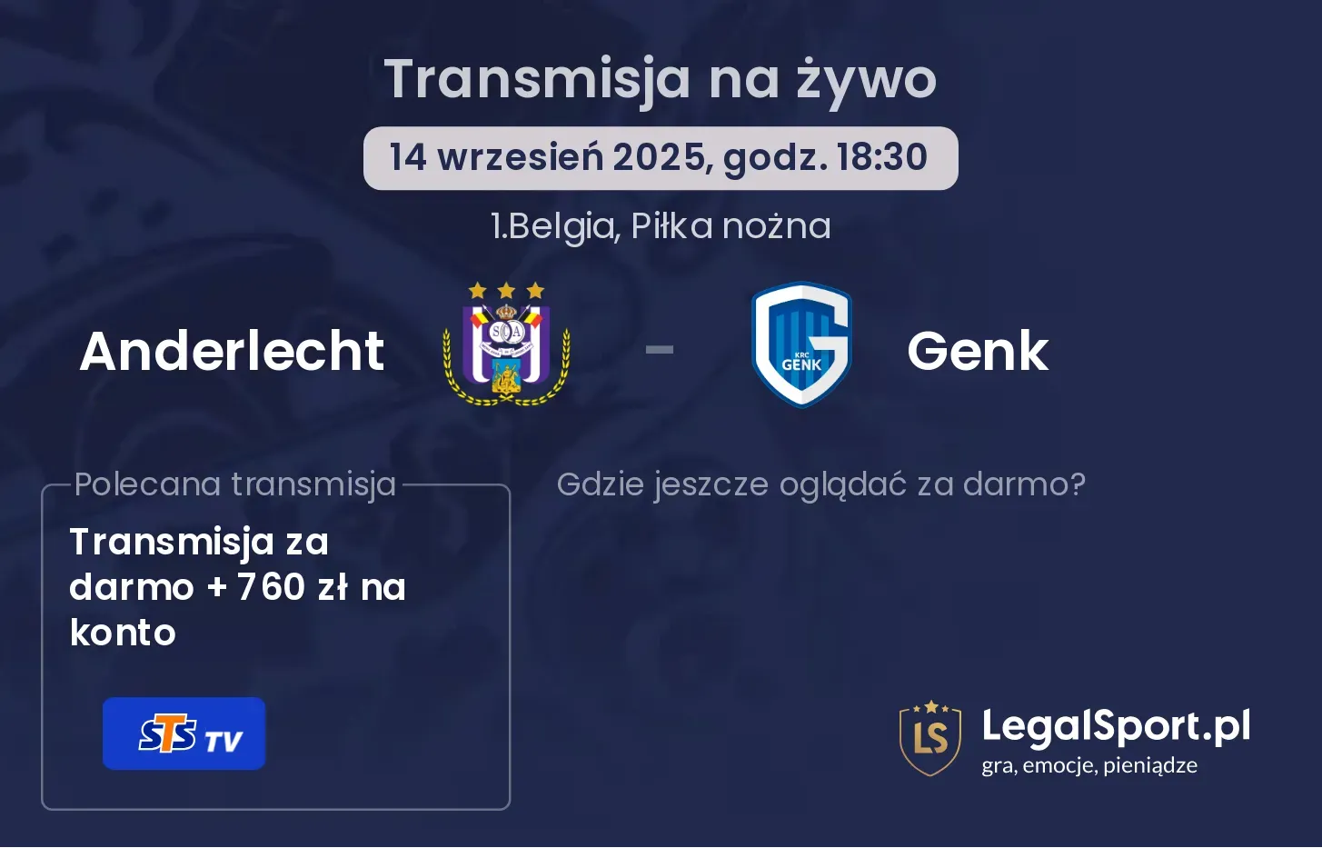 Anderlecht - Genk transmisja na żywo