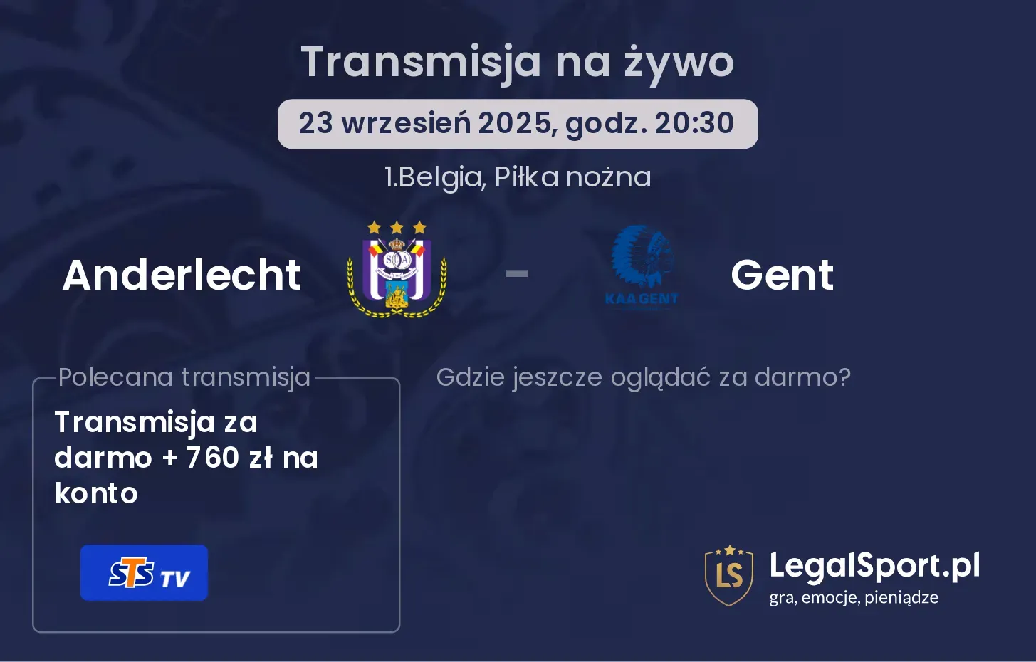 Anderlecht - Gent gdzie oglądać?