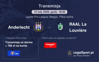 Anderlecht - RAAL La Louvière gdzie oglądać? (15.02)