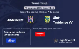 Anderlecht - Sint-Truidense VV gdzie oglądać? (13.12)