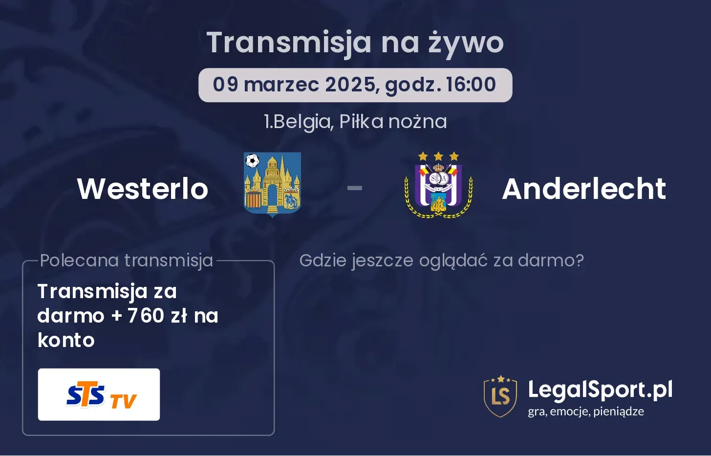 Westerlo - Anderlecht gdzie oglądać?