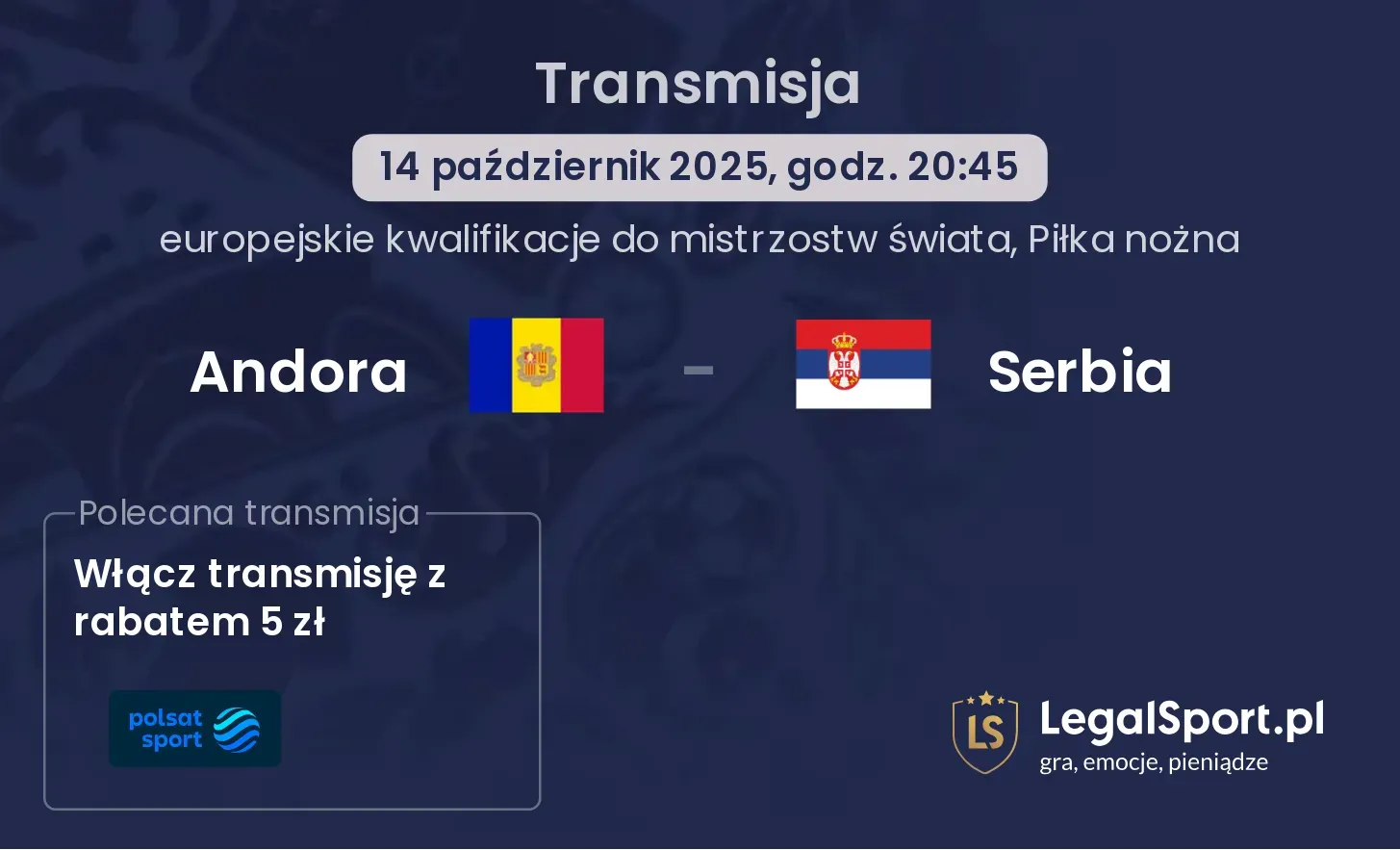 Andora - Serbia Transmisje