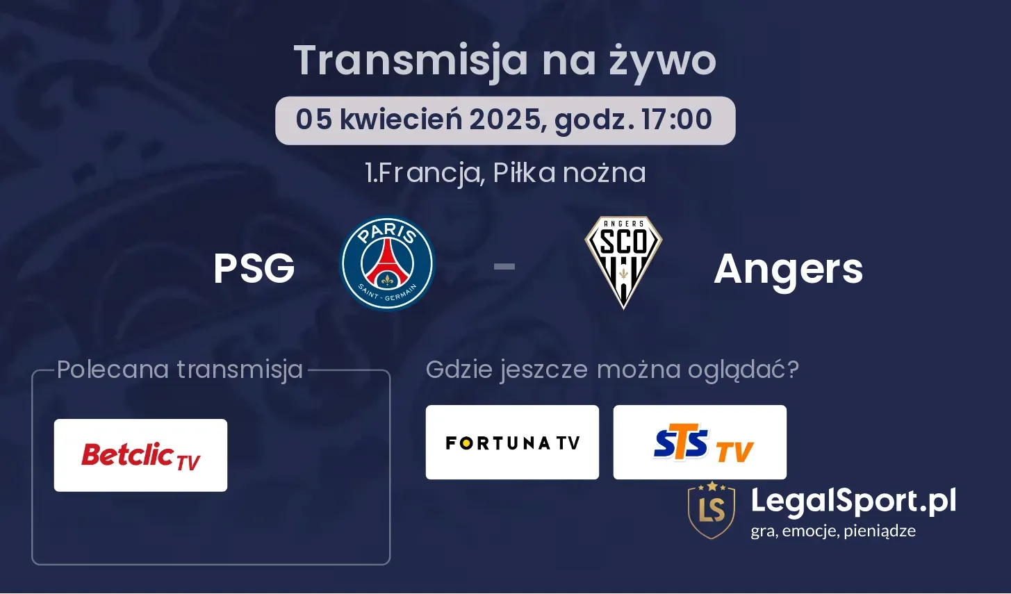 PSG - Angers gdzie oglądać?
