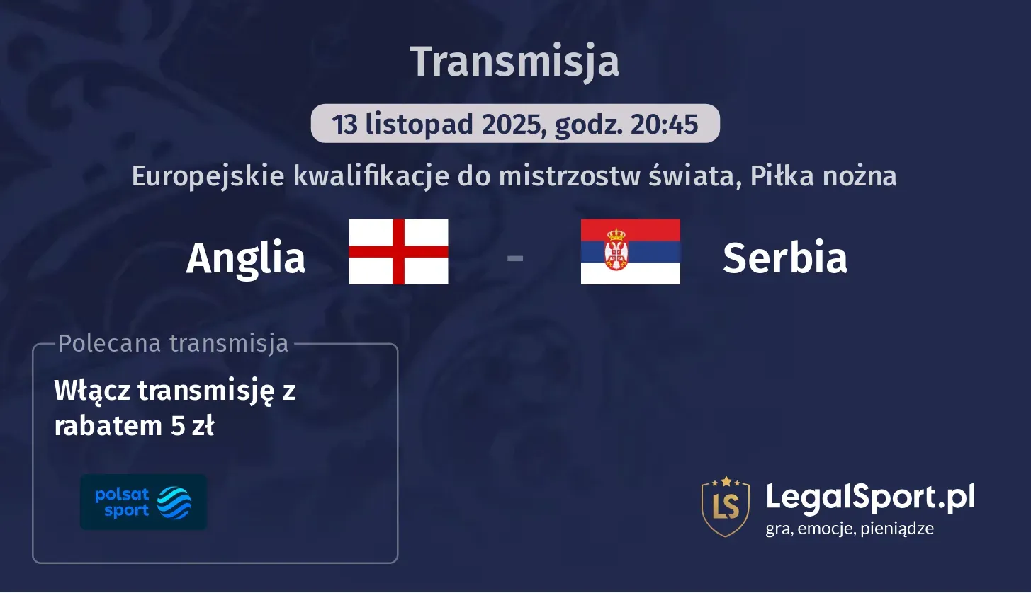 Anglia - Serbia Transmisje