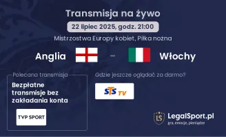 Anglia - Włochy gdzie oglądać?