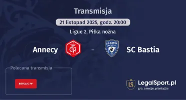 Annecy - SC Bastia gdzie oglądać? (21.11)