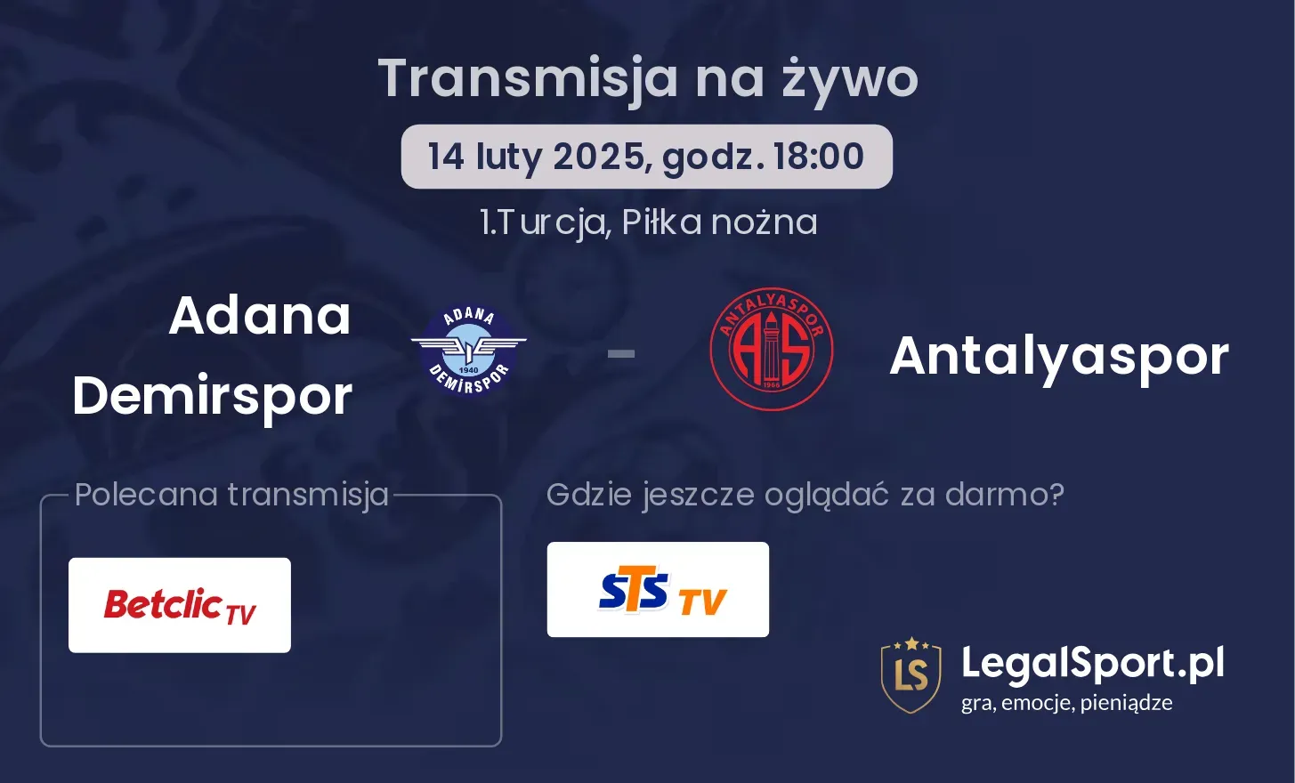 Adana Demirspor - Antalyaspor gdzie oglądać?